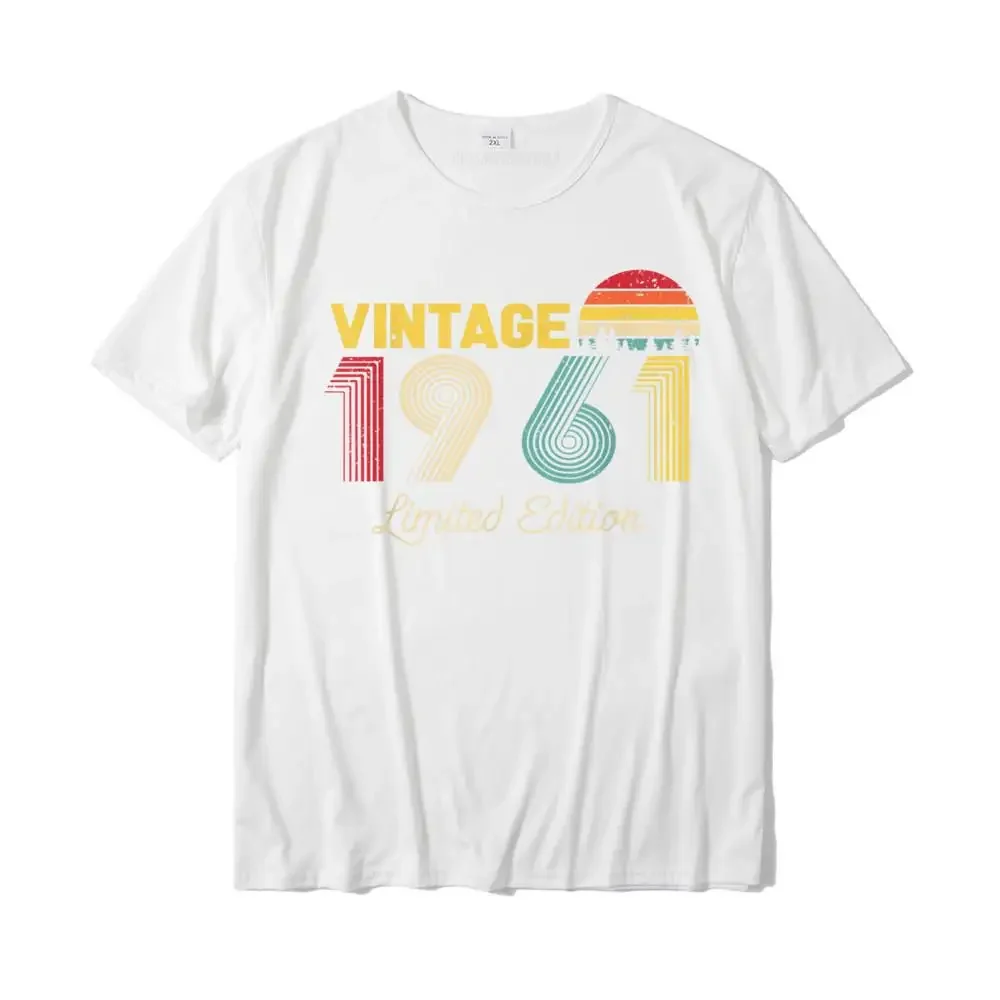 Vintage Limited Edition 1961 Funny 60th Birthday Vintage T-Shirt Camisas Custom T Shirts Discount Cotton Men's T Shirt Normal