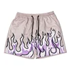 2023 Mesh Breathable Men Shorts GYM Basketball Running Quick-Drying Shorts Baggy Flame Print Fashion Shorts Summer Shorts 1