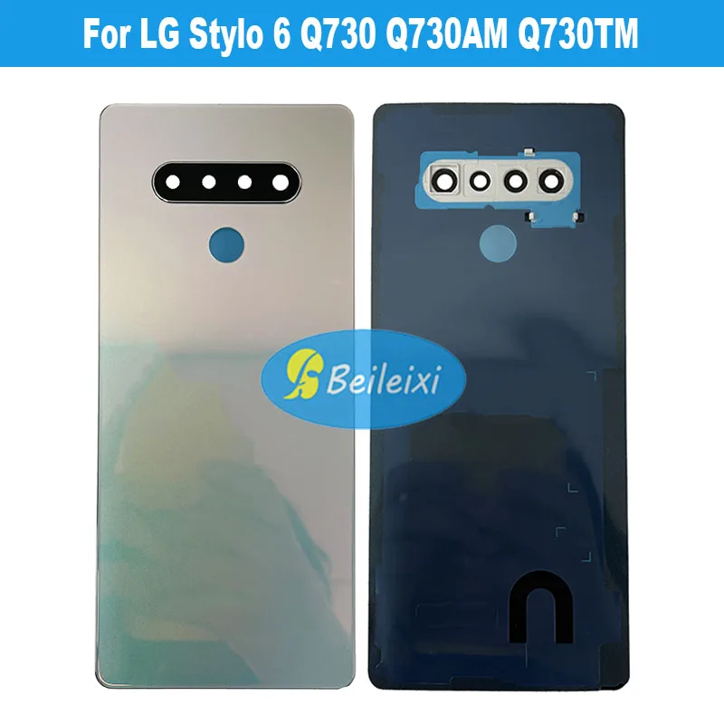 

For LG Stylo 6 Q730 Q730AM Q730TM K71 Q730HA Battery Back Cover Housing Case Replacement Rear Door Cover With Camera Lens Glass