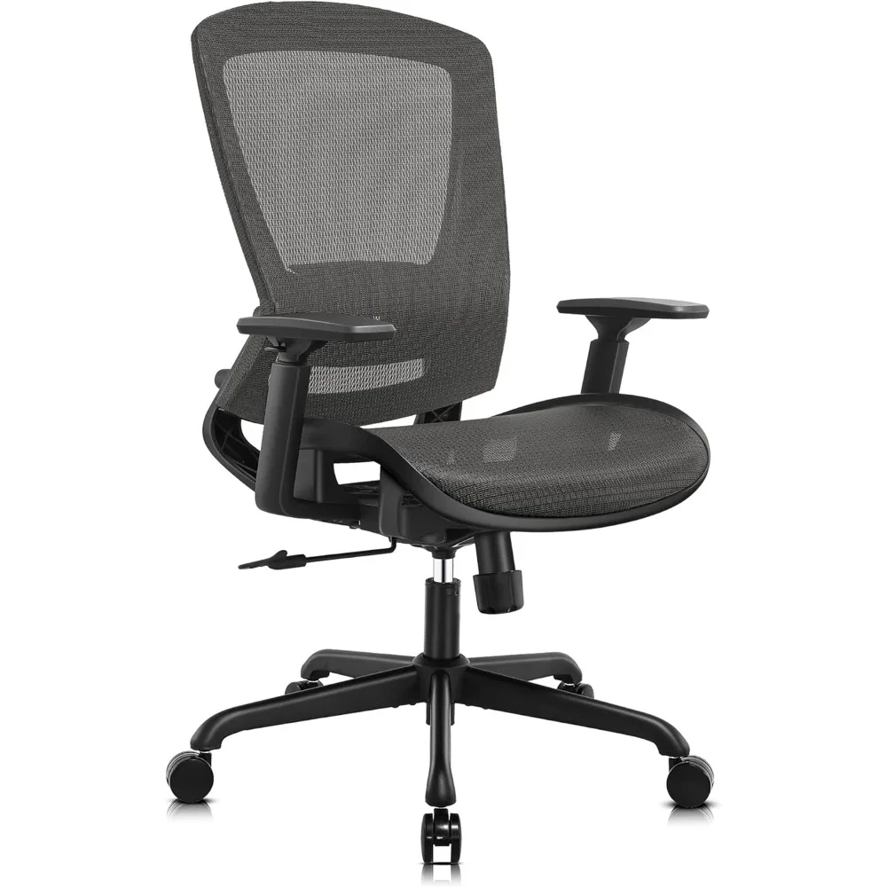 

Mesh Office Chair, Ergonomic Computer Desk Chairs- Adjustable Lumbar Support and Armrests, Swivel Home Office Chair