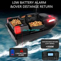 100GPS Positioning Waterproof Remote Control RC Bait Boat 500M 2KG Auto Return Cruise 7 Color LED Light 3Hopper RC Fishing Boat 2