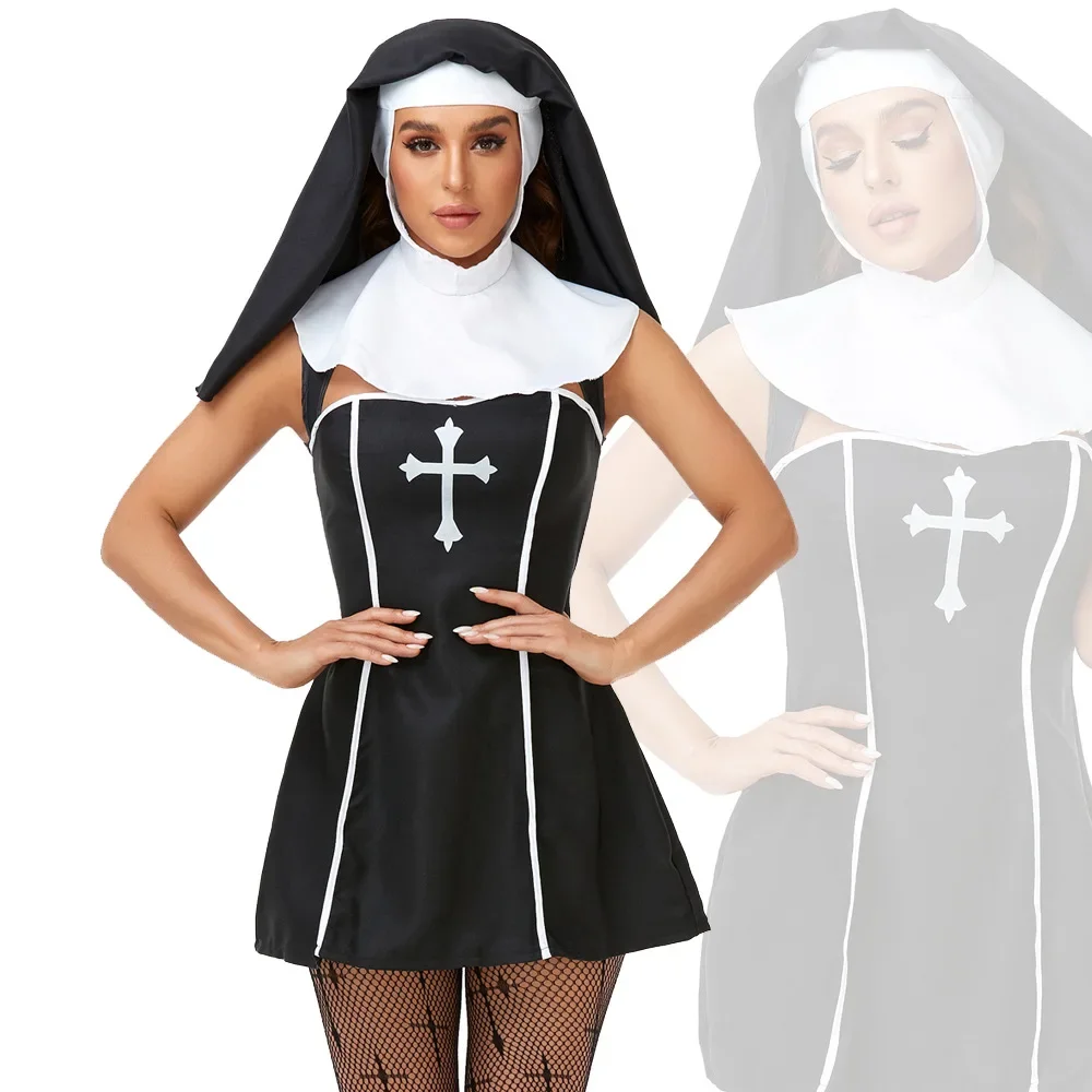 

Halloween Party European And American Game Uniform Cosplay Nun Costume Uniform