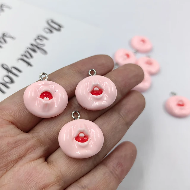 10pcs Cute Neonate Baby Mouth Resin Charms for Jewelry Making Findings Cute  Earring Keychain Small Pendants DIY Flatback