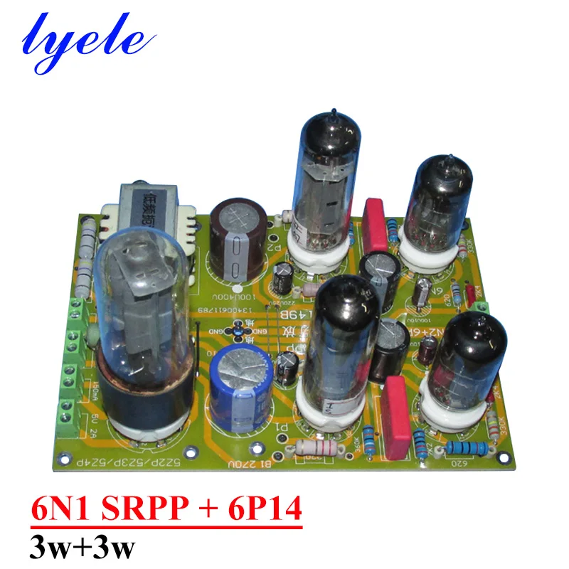 

6N1 SRPP+6P14 2-channel Single-ended Class A Tube Board 3w*2 Stereo Power Amplifier