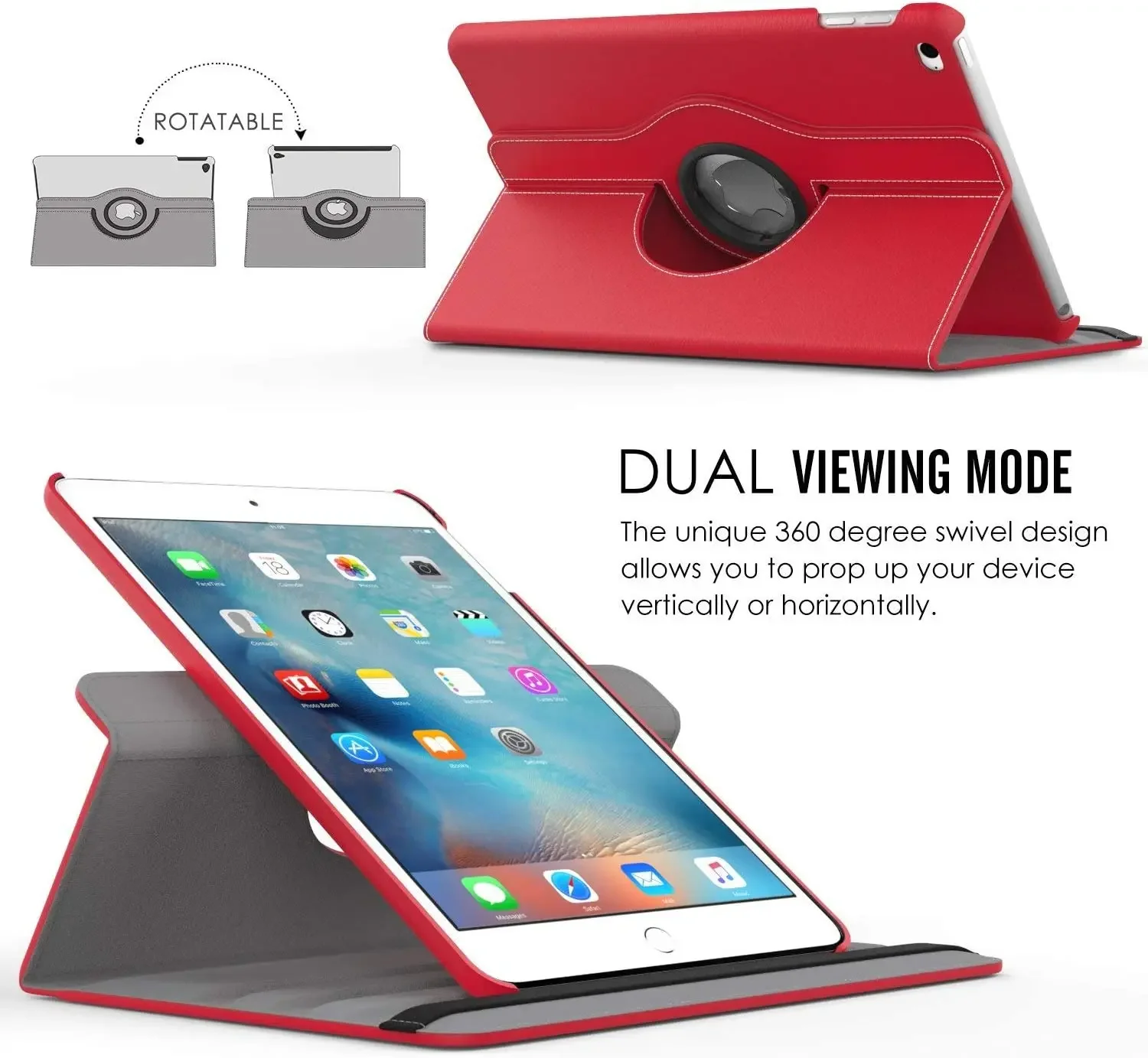 360 Rotating Premium PU Leather Tablet Case