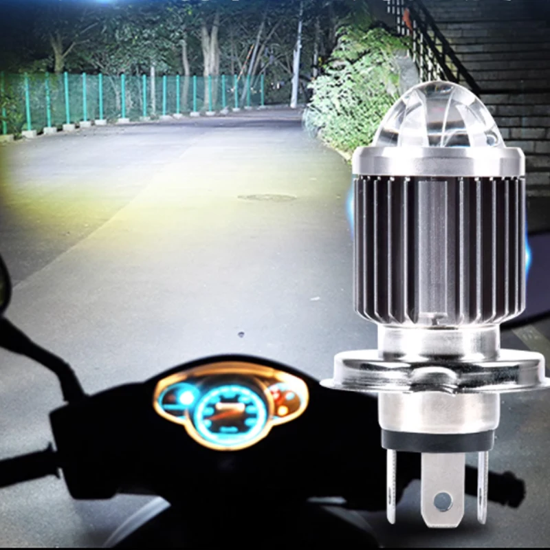 H4 H6 Ba20D Led Lampadine Per Fari Moto Csp Far Near Integrated Ligh Spot Lamp Fendinebbia Moto Scooter Accessori 10000Lm