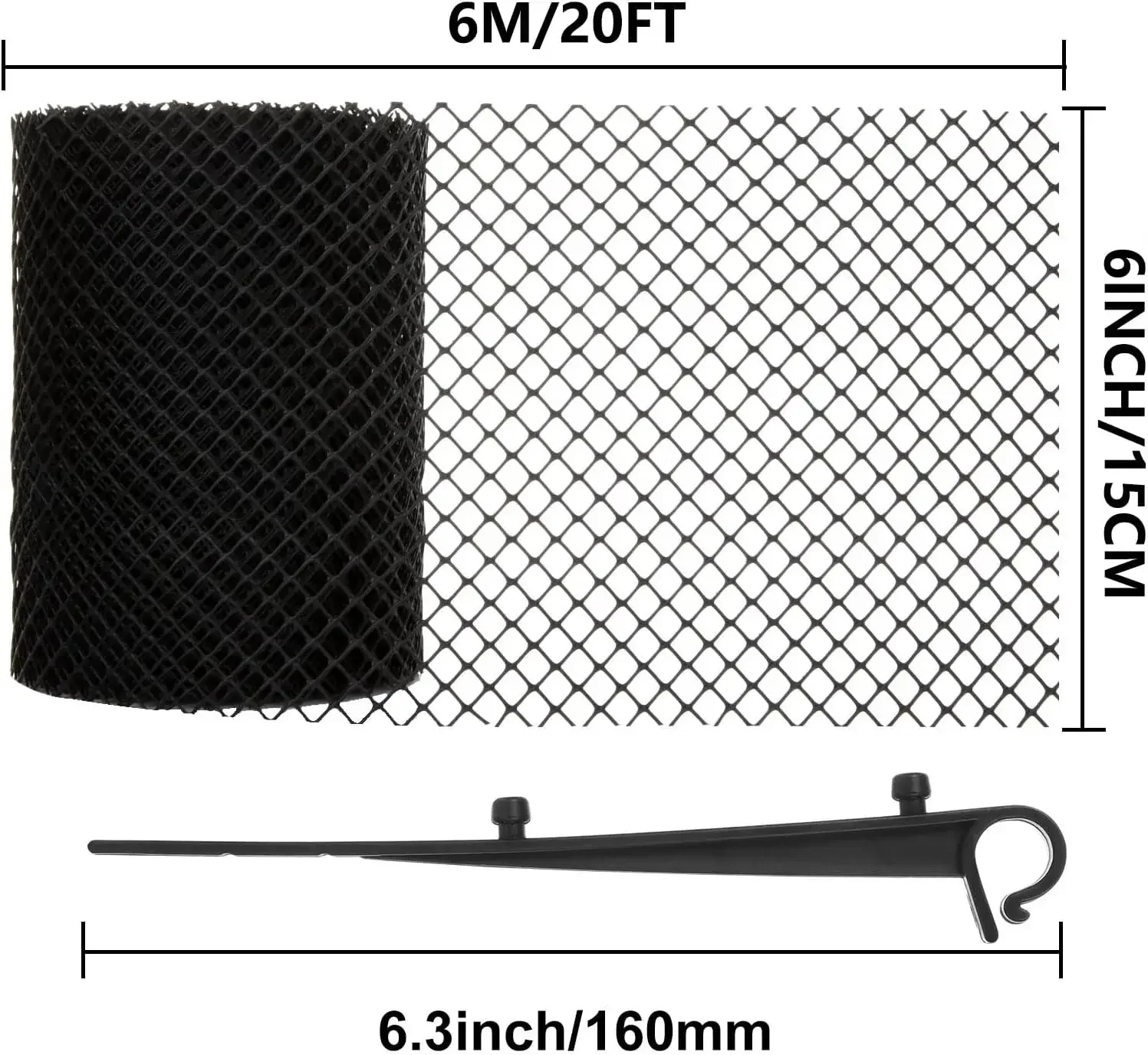 2 Packs Plastic Gutter Guards Mesh, Gutter Leaf, Twig, Branch Filter with Clips for Easy DIY Installation Leaf Protector