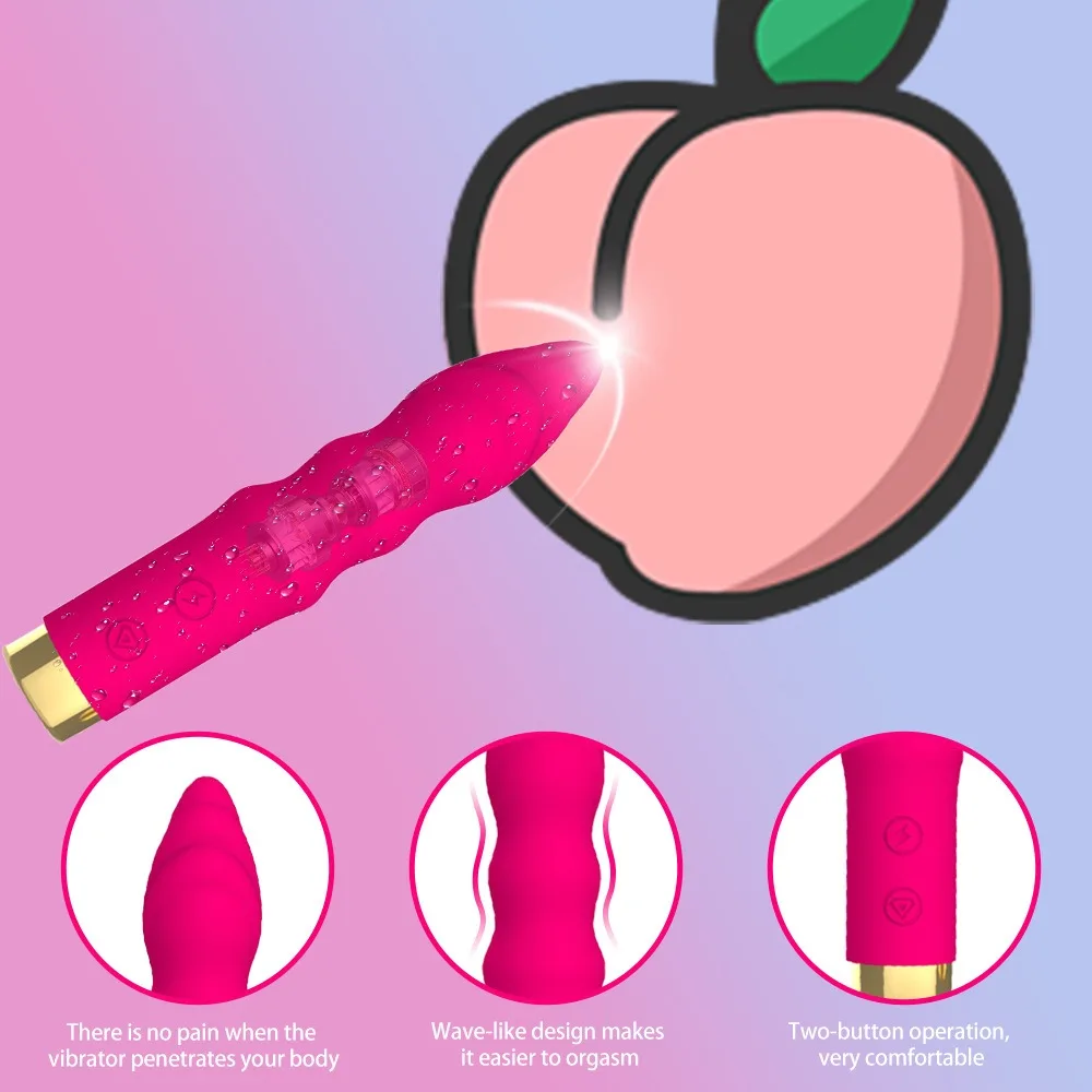 10 frequency strong shock charging AV stick anal plug stimulation Male and Female Masturbators Silent and Waterproof