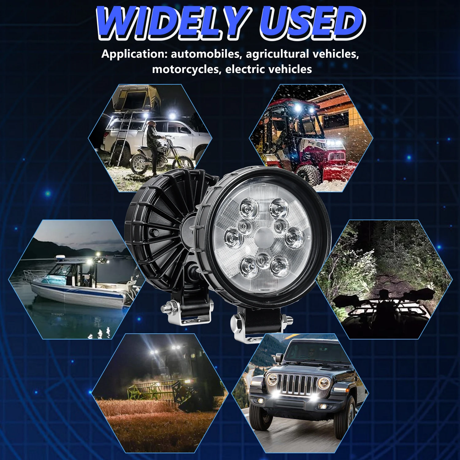 Auxiliary Sport Lamp LED Work Light Bar Off Road 6000K Led Combo Beam Barra LED