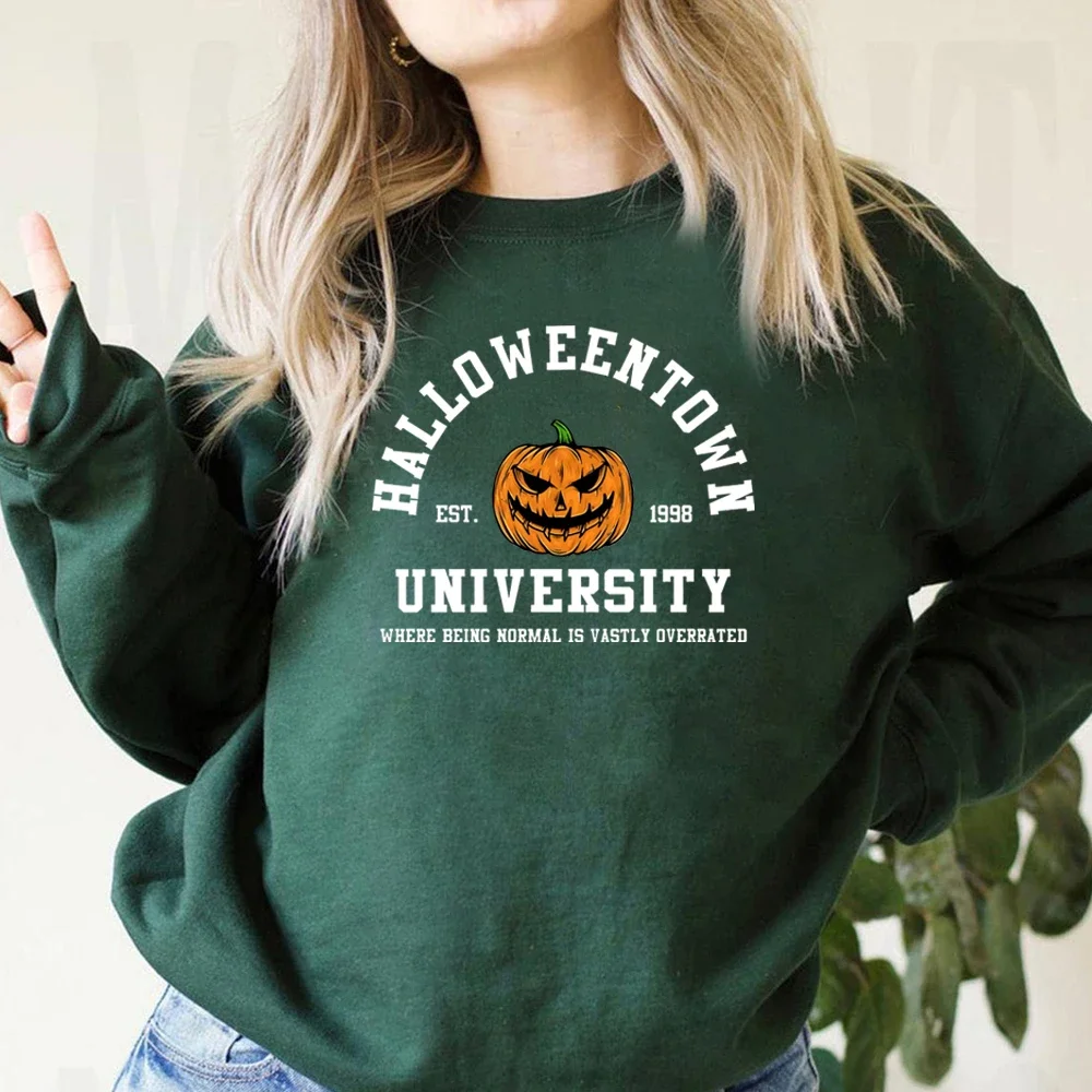 Vintage Halloweentown Sweatshirt Halloweentown Est 1998 Pullover Funny Halloween Town Fall Hoodies Pumpkin Halloween Sweatshirts 2