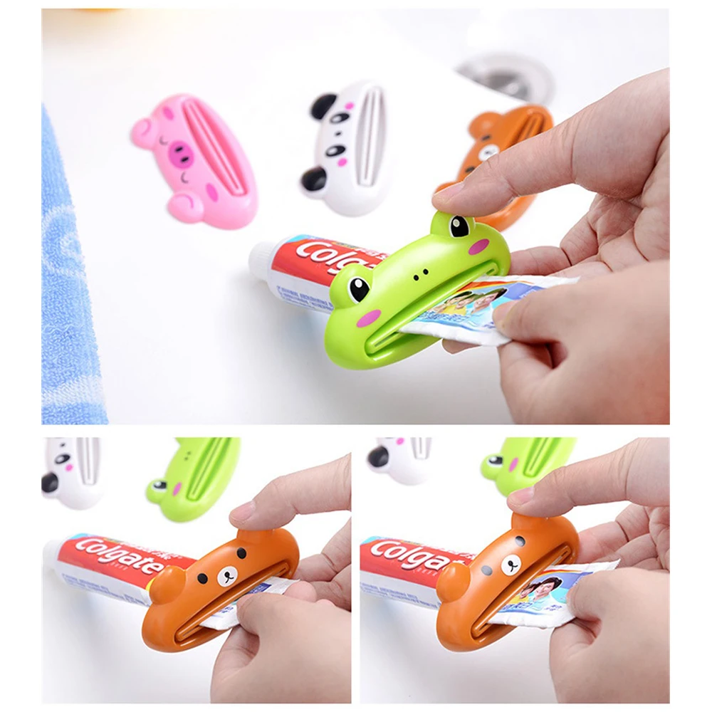 Cartoon toothpaste squeezer dispenser facial cleanser clips kid toothpaste tube saver squeezer bathroom accessories toothpaste squeezer