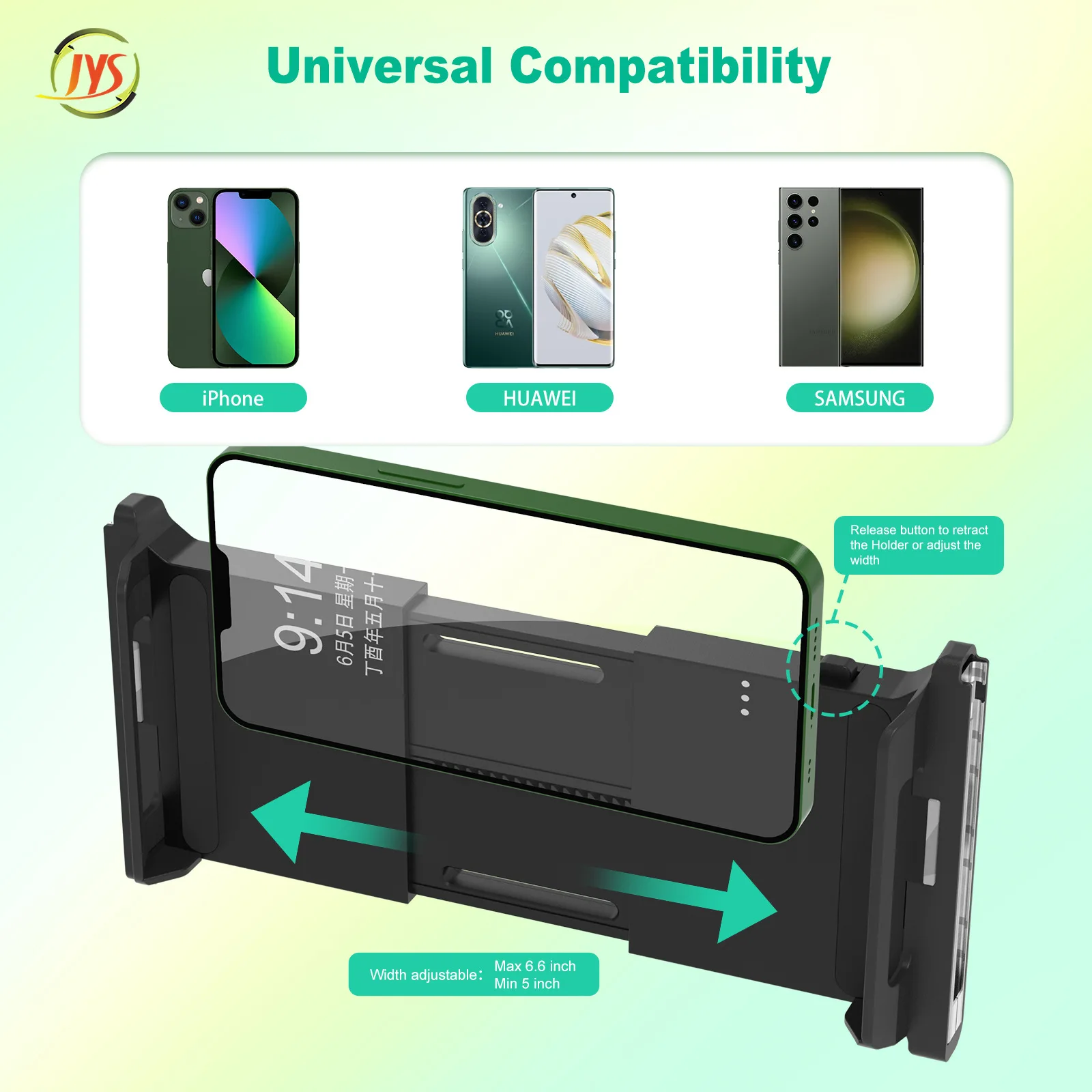 NEW JYS-NS249 for Switch OLED Small handle mobile phone holder left and right handle stretchable holder supports Android IOS