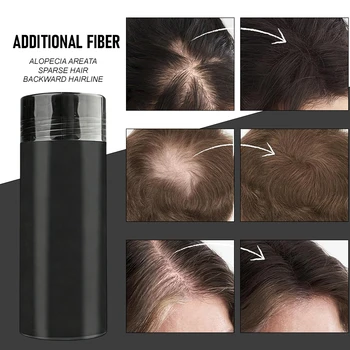 Fibre per Capelli in 5 Colori Resistenti all'Acqua, Polvere per Capelli per un Aspetto Più Folto e Naturale, per Donne e Uomini con Capelli Sottili