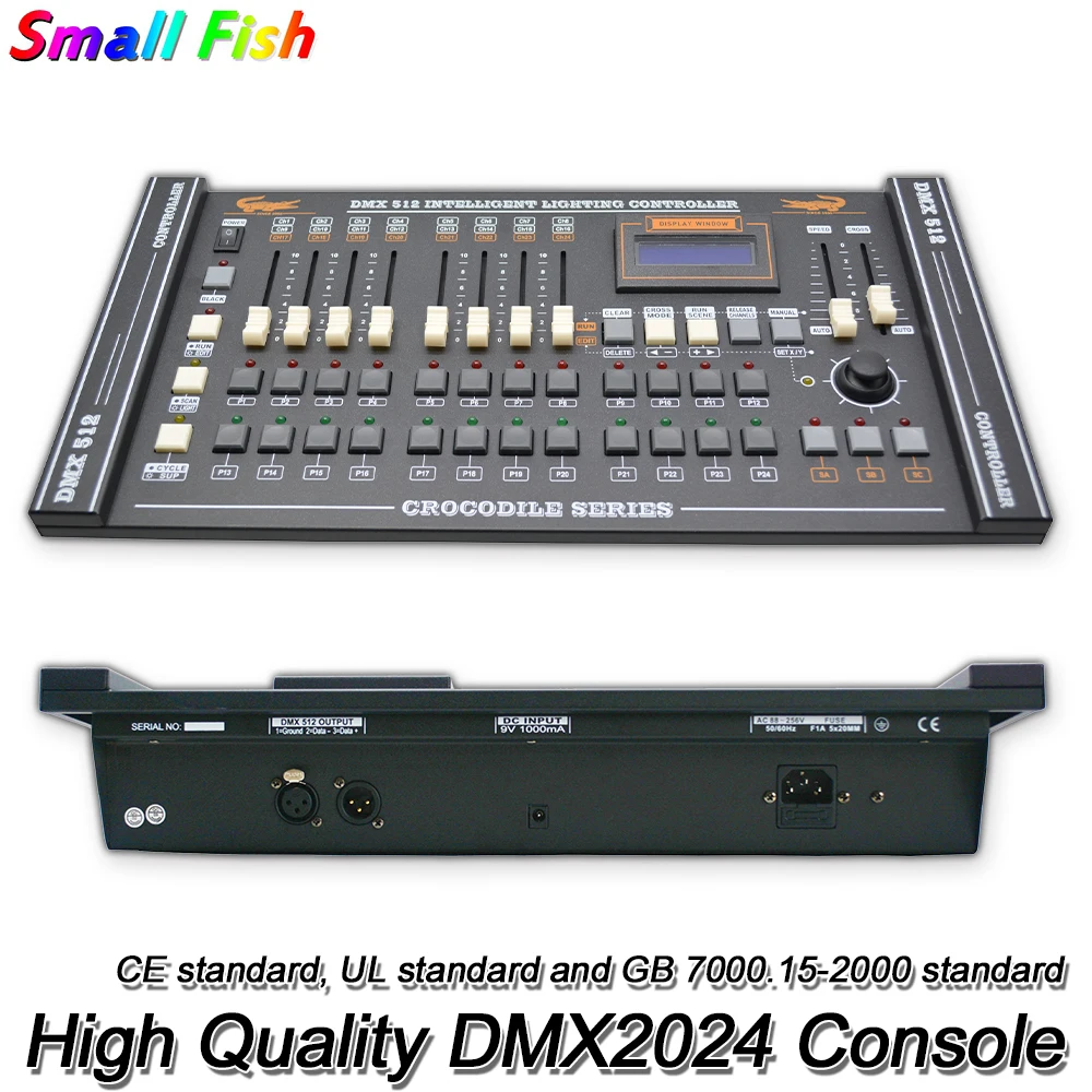 

YUER DMX 2024 Controller DMX 512 Stage Light Console DMX Lighting Controller LCD Display For DJ LED Par Moving Head Beam Lights
