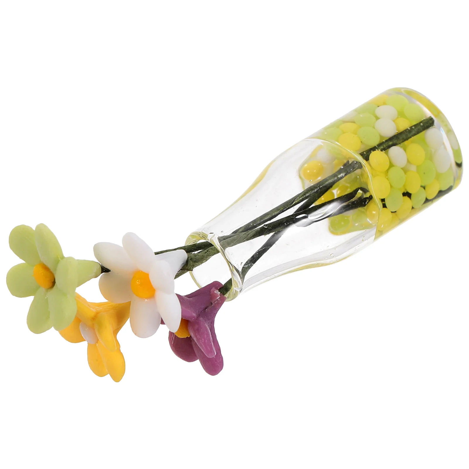 

Dolls House Flower in Glass Vase Ornament Mini Plant Miniature Decoration House Decor