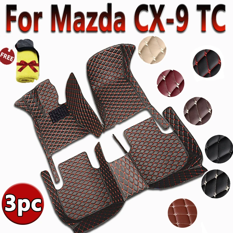 

Car Floor Mats For Mazda CX-9 TC 2016~2022 CX9 CX 9 Waterproof Rugs Carpet Leather Mat Interior Parts Car Accessories 2017 2018