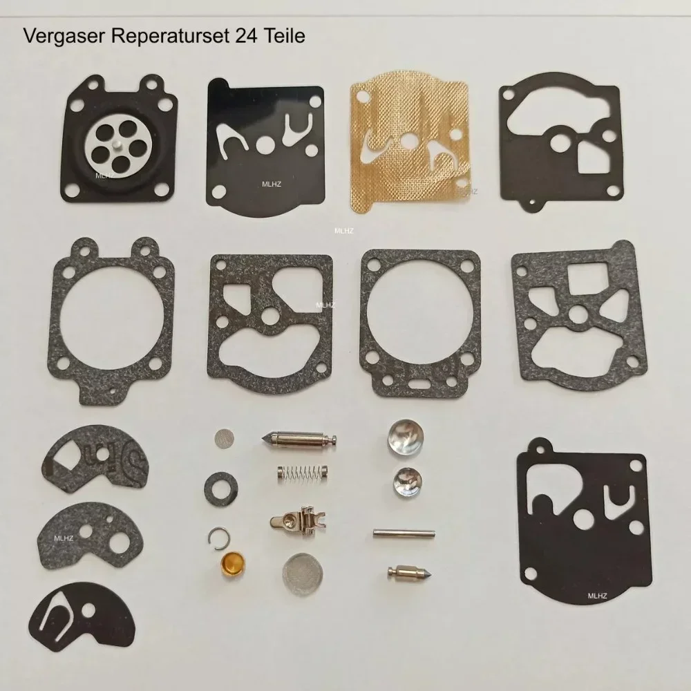 Carburetor Repair Tool Kit 24PCS for Walbro WA WT Carburettor Parts Membrane Filter Valves Springs