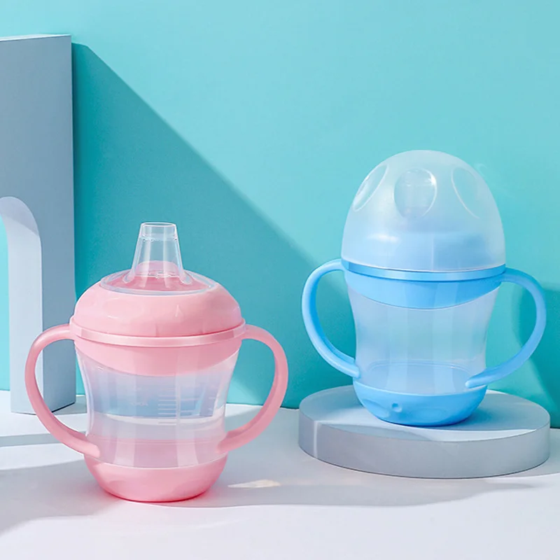 BabyCupswithHandleSuctionFeedingBottlesCupsforBabiesWaterMilk