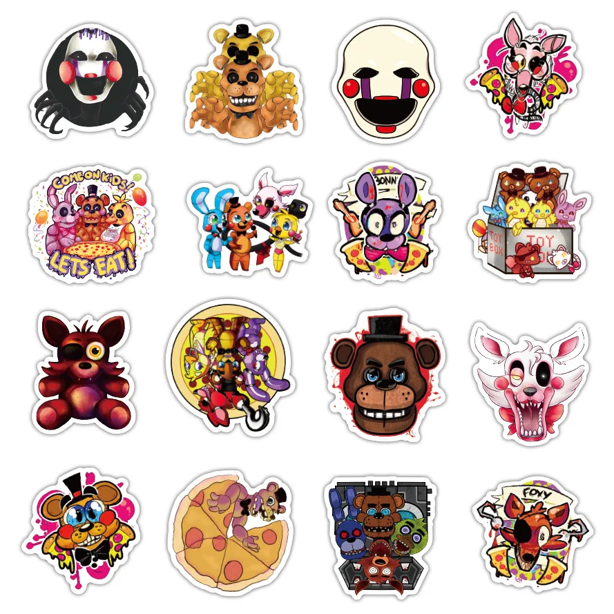 50pcs Five Nights At Freddy's Stickers Vinyl Laptop Luggage Decals Dope  Sticker