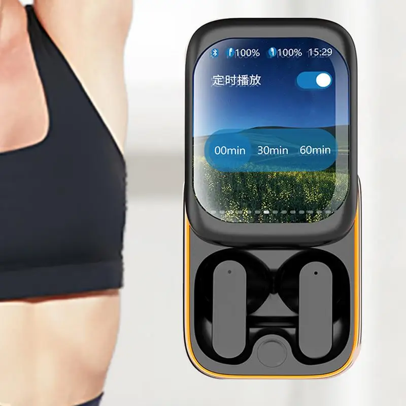 Wireless Ear Buds In-Ear Headphones Wireless Earbuds Slider Earphones Cordless Earbuds Full Color Touchscreen Ear Buds In-Ear