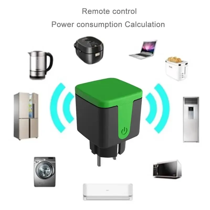 Smart Plug Wifi Tuya Smart Outdoor Socket IP44 Waterproof Wireless Remote Control Plug EU 16A Support Scene Linkage Alexa Google Home Vocie