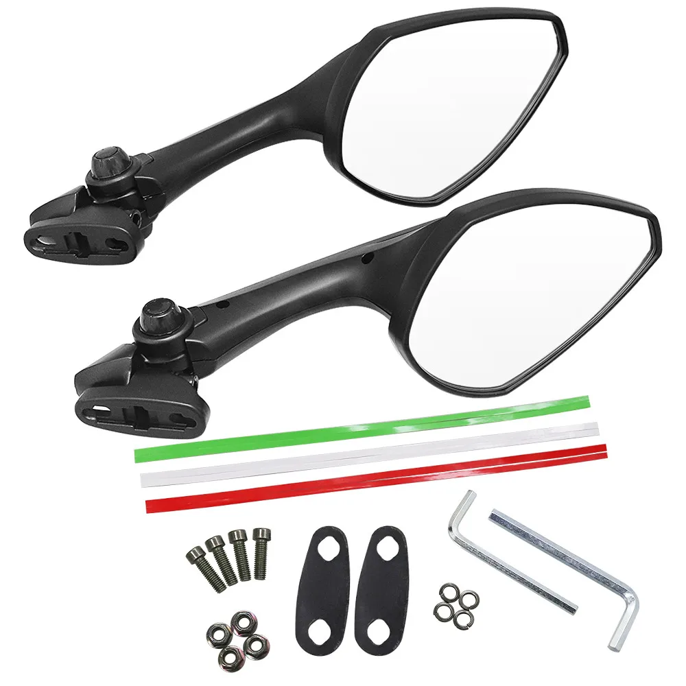 

Universal Motorcycle Rear View Mirrors Black For Yamaha TMAX 530 FZ1 FAZER For Honda CBR400R For Kawasaki NINJA 250/400/1000