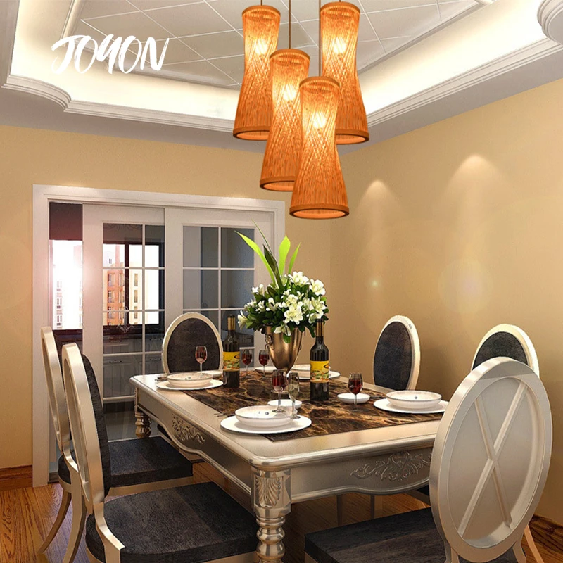 

Bamboo Chandelier Classic Chinese Rattan Chandelier Aisle Corridor Bedside Tea Room Cafe Bar Restaurant Bamboo Lamps