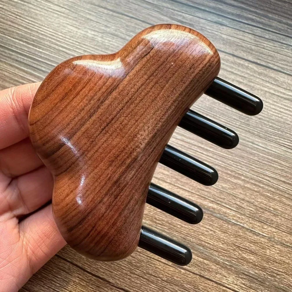 New Cloud Lotus Massage Comb Anti-Static Hair Care Hair Care Comb Scalp Beauty Meridian Massage Wooden Comb