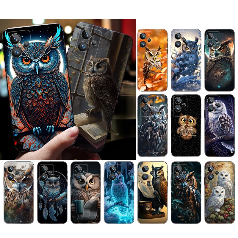 

Owl Phone Case For OPPO Realme 10 Pro Plus GT 2 Pro X2 Pro XT C25S 8 7 6 Pro 6i GT Master C3 C21 C21Y X3 SuperZoom