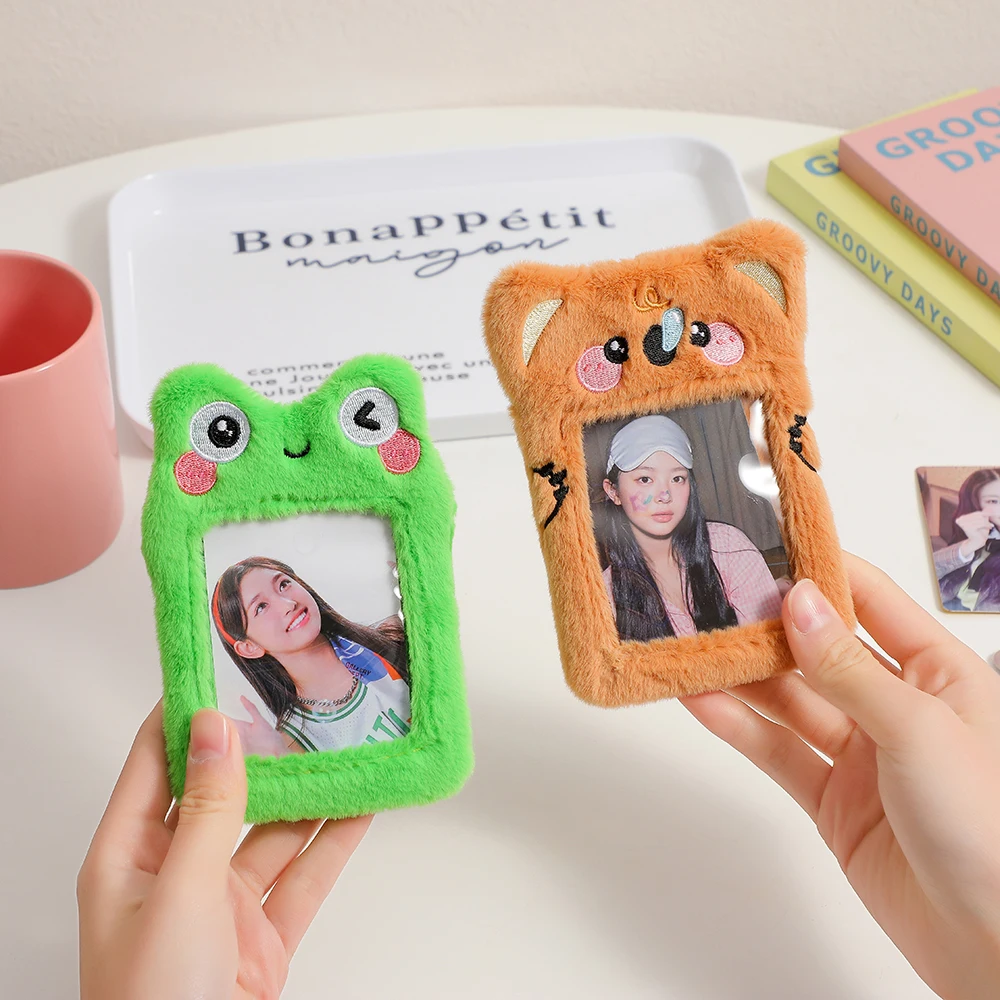 Plush Photocard Holder Kawaii Frog And Fox Kpop Idol Photo Card