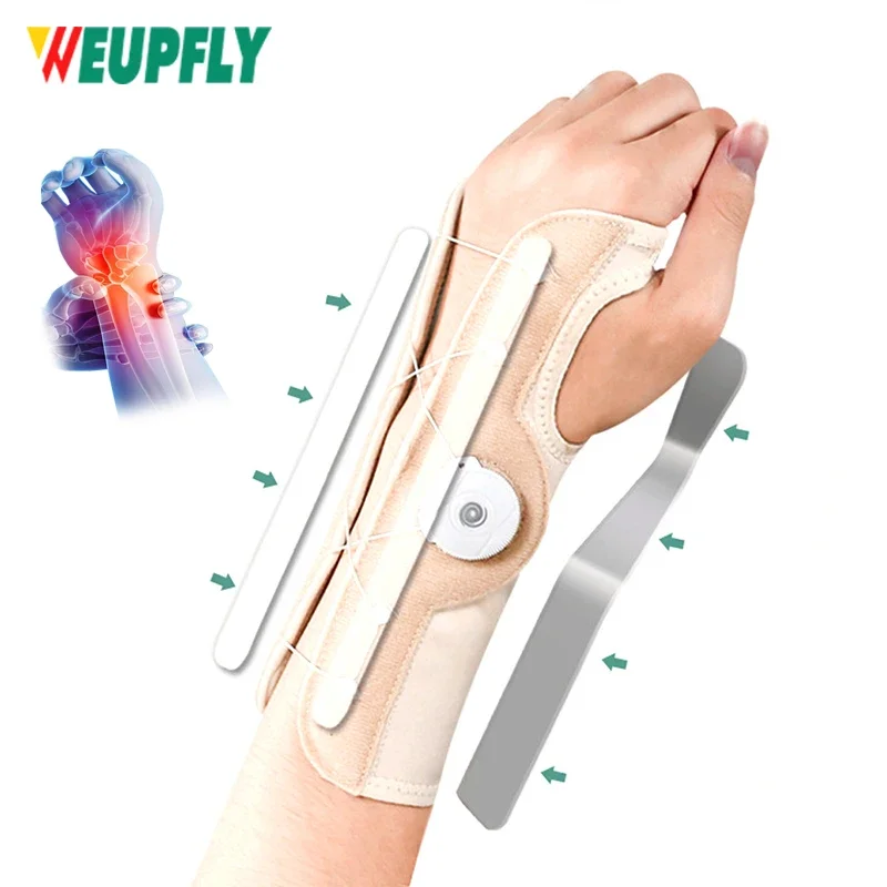 

1Pcs Carpal Tunnel Wrist Brace Night Support and Metal Splint Stabilizer,Adjustable Drawstring Hand Brace for Women & Men