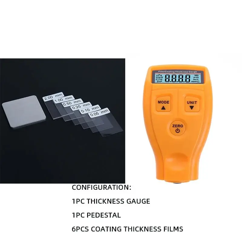 1Set High Precision Large Range GM200 Coating Thickness Gauge, Used for Paint Film Detection and Coating Thickness Measurement