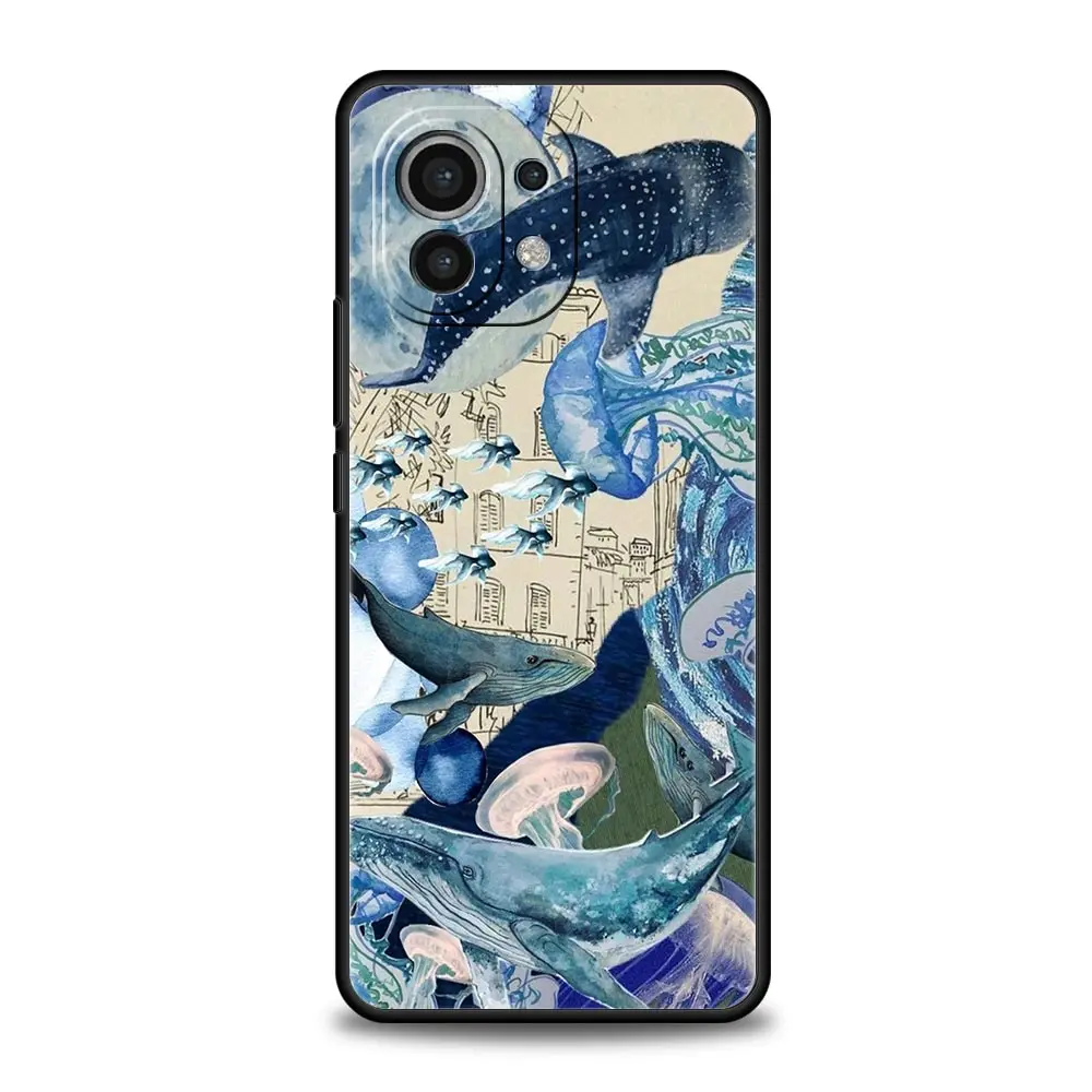Ocean Whale Shark Swimming Soft TPU Phone Case