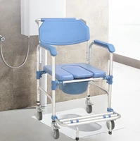 Powered Patient Lift Transfer Chair With Commode Foldable Bedside Commode Chair With Wheels Toilet 1