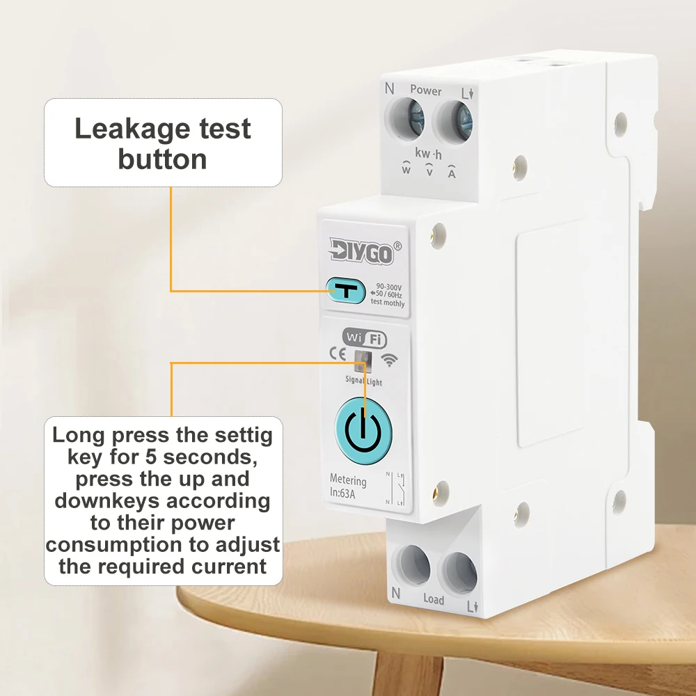 WiFi Smart Switch with Energy Monitoring and Protection Features