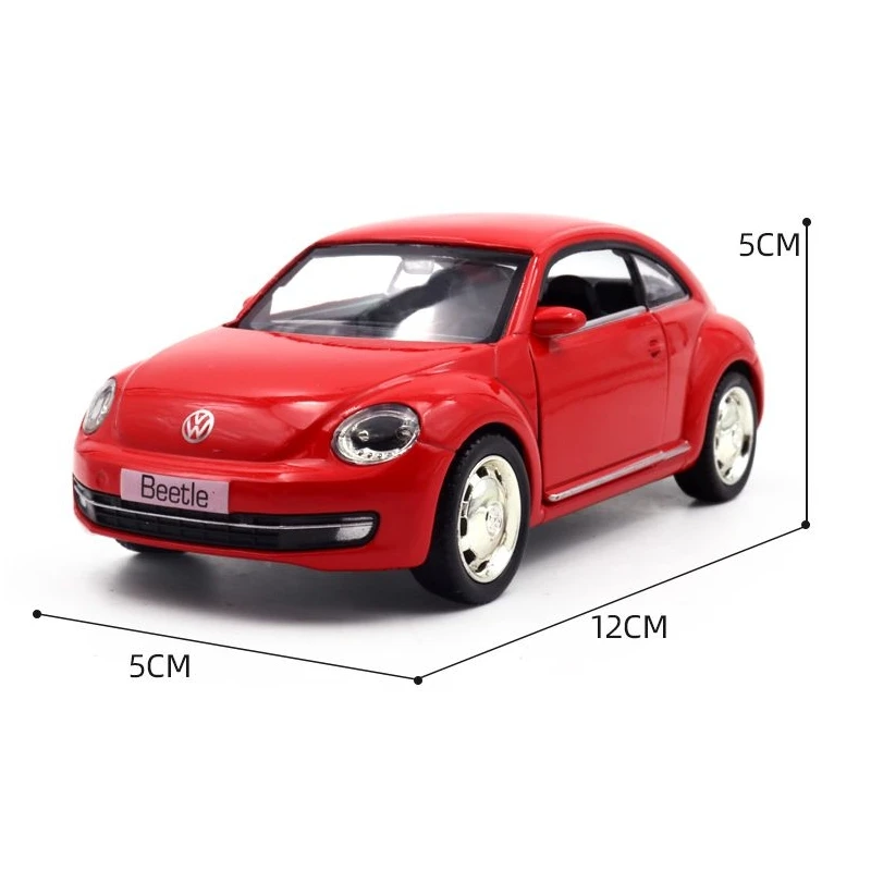1/36 Volkswagen New Beetle Sedan Toy Car For Children RMZ CiTY Diecast Vehicle Miniature Model Pull Back Collection Gift Boy 2