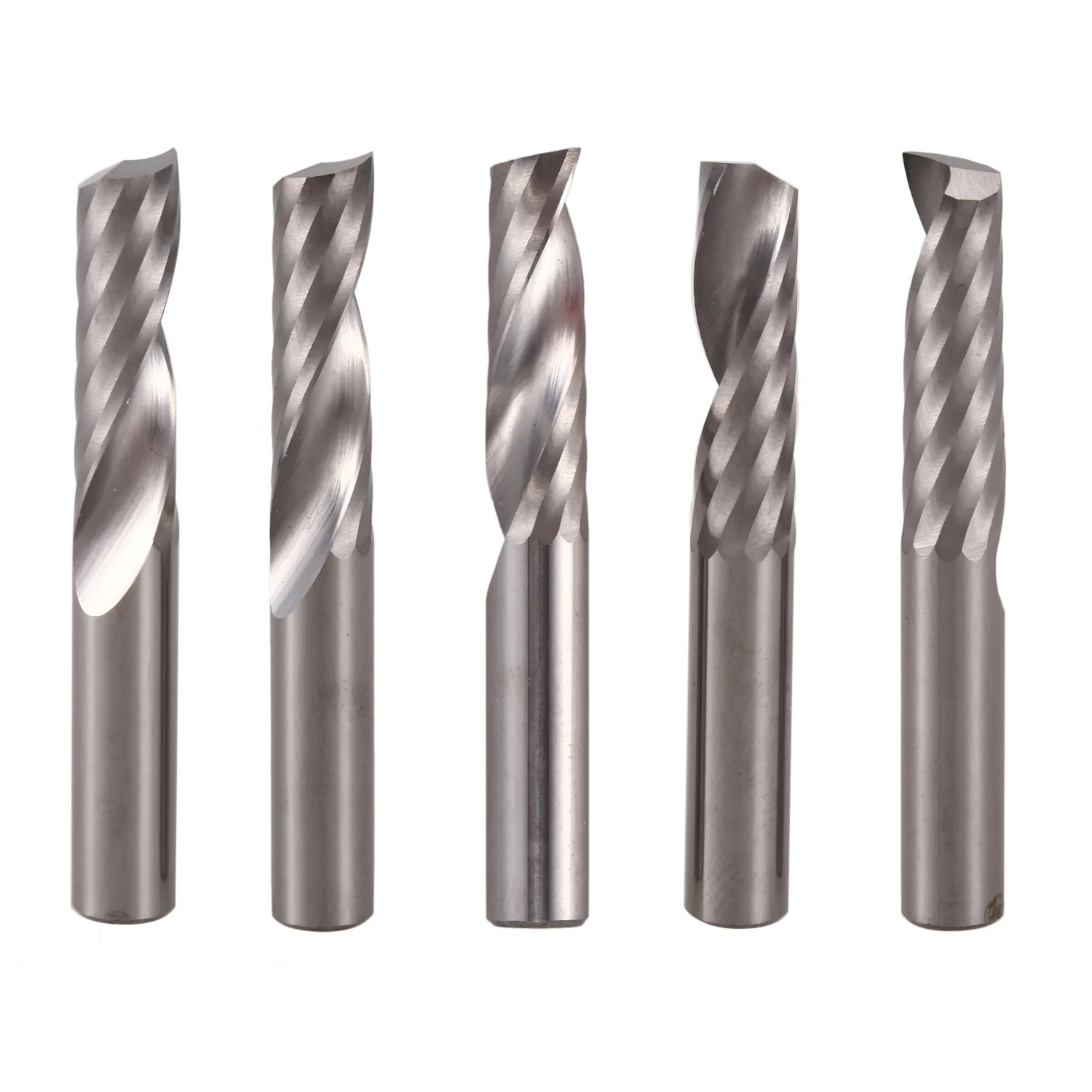 

5Pcs 6Mm 1/4 Inch Carbide Cnc Router Bits One Single Flute End Mill Tools 22Mm