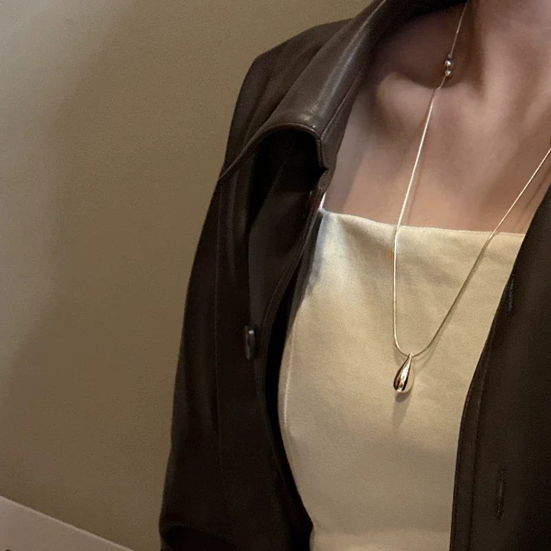 925 Sterling Silver Drop Necklace for...