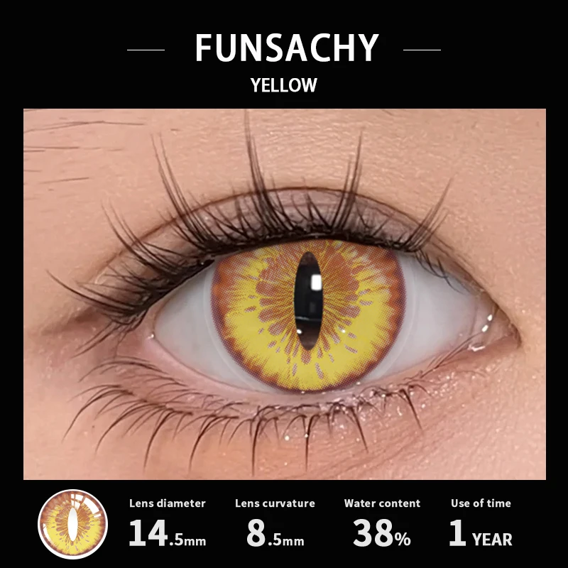 Vibrant Black and White Cosplay Contact Lenses - Colored Anime Eye Makeup for Halloween Accessories