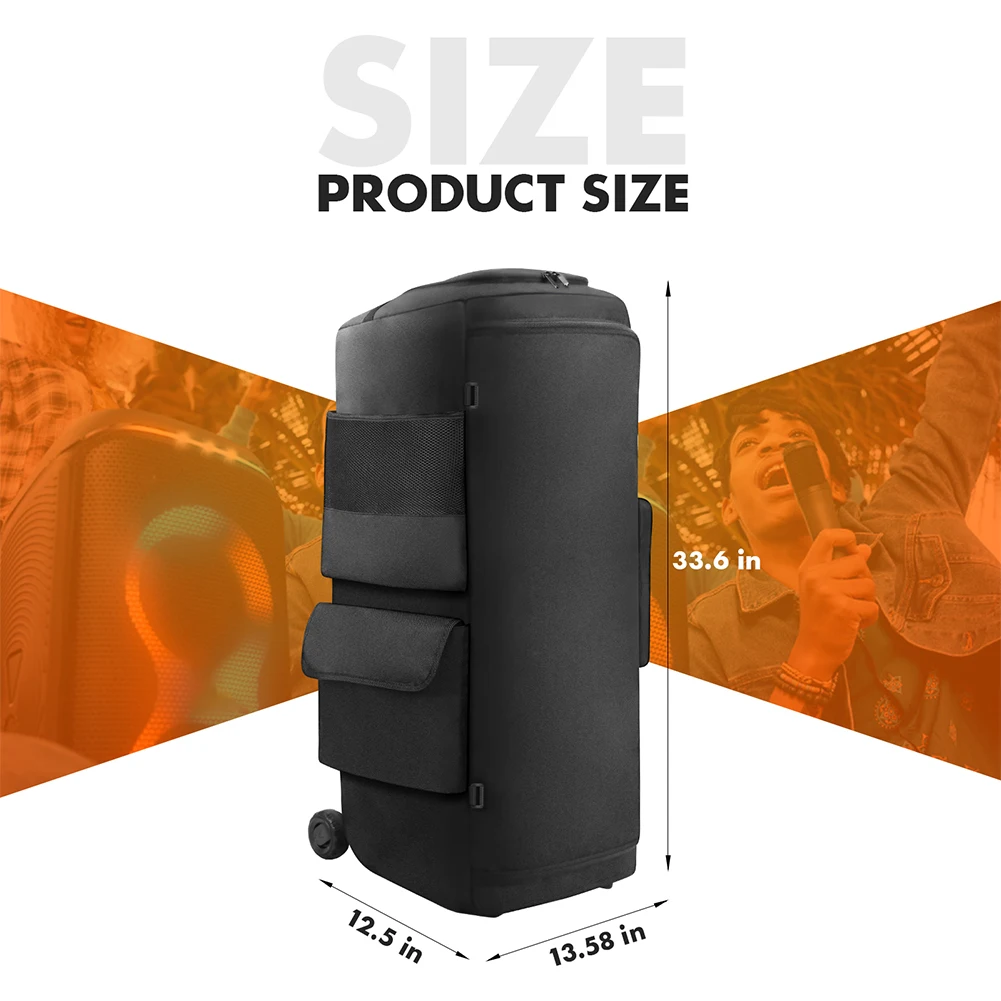 Speaker Carry Cover Anti-Slip Portable Speaker Dust Case Nylon Padded Speaker Protective Cover for JBL Party Box 710 Accessories