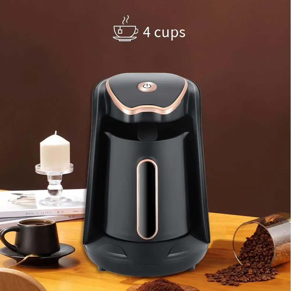 Electric Turkish Coffee Maker Small Hand Drip Coffee Pot Black_voghion.com