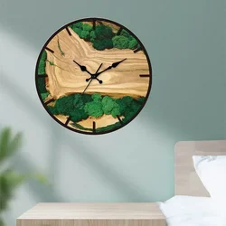 Minimalist Wood Grain Acrylic Wall Clock - Silent Decorative Art for Living Room and Office (9)