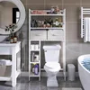 Over The Toilet Storage with Drawers, Large Bathroom Space Saver Organizer Rack, Freestanding Behind Toilet Stand with 6-Tier 4
