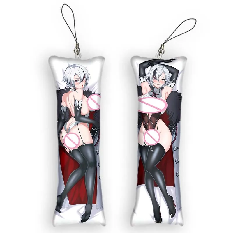 Arlecchino Cute Mini Dakimakura Portachiavi Anime Genshin Impact Tema Portachiavi Zaino Piccolo Cuscino Ciondolo Regalo Di Compleanno