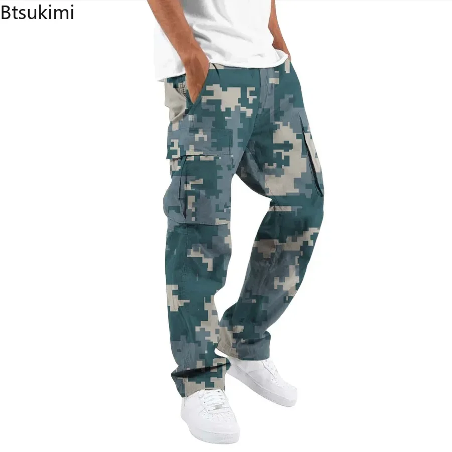 Pantaloni Cargo Mimetici da Uomo 2026, Trendy con Inserti e Multitasche, per Allenamento Outdoor, Casual, Jogger e Tuta Sportiva - immagine 4