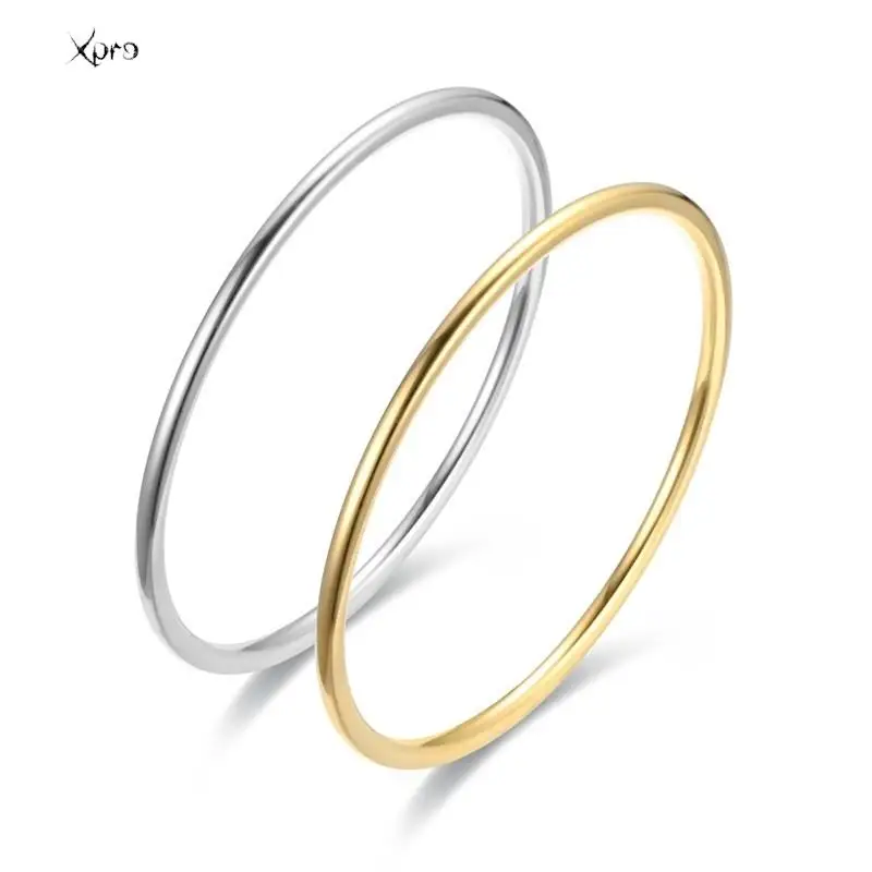 Stainless Steel Bracelet For Women Round Minimalist Elegant Gold Color Women's Accessories Popular Jewelry