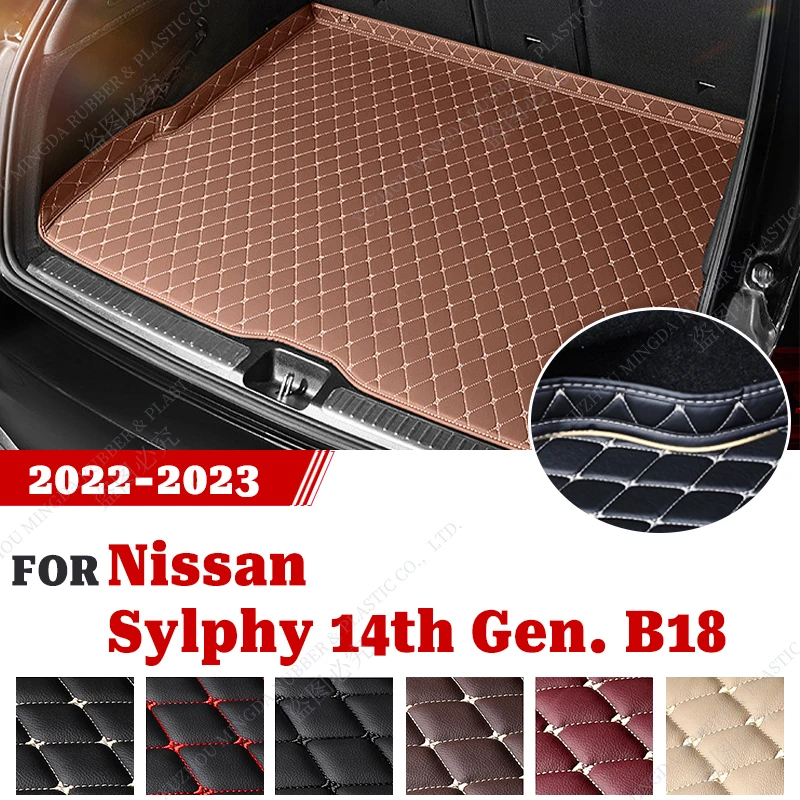 

Car Trunk Mat For Nissan Sylphy 14th Gen. B18 2022 2023 Custom Car Accessories Auto Interior Decoration