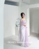 OLOEY Fairy Violet Wedding Party Dresses Off Shoulder Tulle Long Mermaid Bridal Gowns Corset Evening Party Dress Customized 3