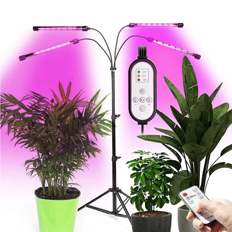 LED Grow Light 5 Head Full Spectrum Growing Lamp Tripod Stand with