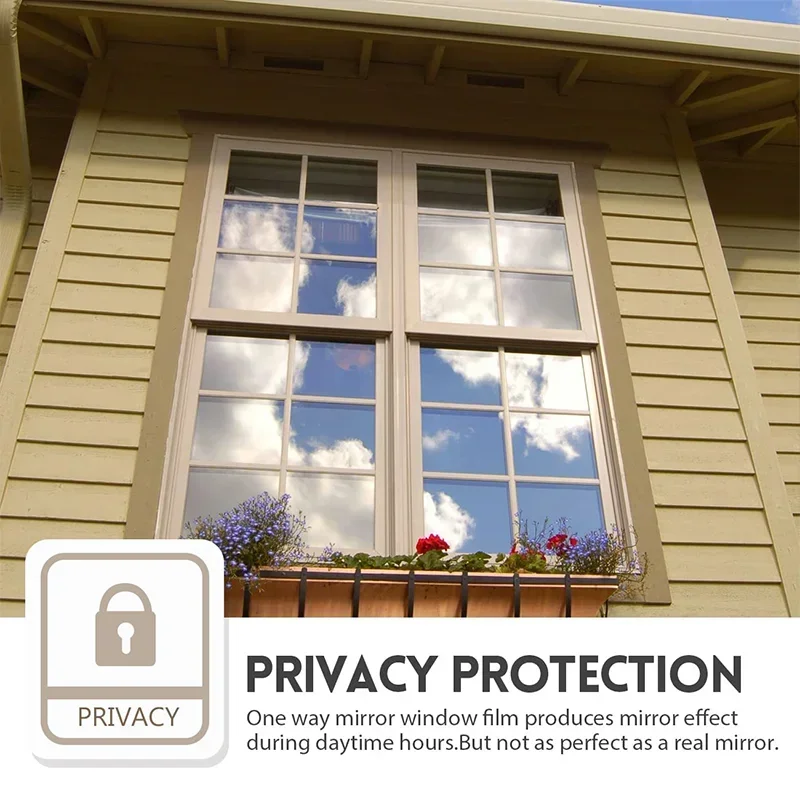 Window Privacy Film Window Film Window Film One Way Mirror Film Daytime Privacy Static Non-Adhesive